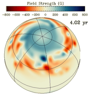 Surface radial
                  magnetic field