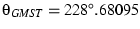 $\theta_{GMST} = 228^\circ.68095 $