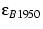 $\epsilon_{B1950}$