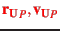 \bgroup\color{red}$\mathbf{r_U}_P,\mathbf{v_U}_P$\egroup