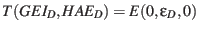 $T(GEI_{D},HAE_{D}) = E(0,\epsilon_D,0)$