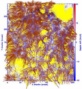 SUMER-map of Ne VIII Doppler shift